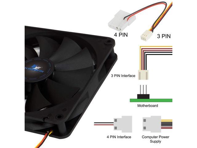 Kingwin 140mm Silent Fan for Computer Cases, Mining Rig, CPU Coolers, Computer Cooling Fan, Long Life Bearing, and Provide Excellent Ventilation...