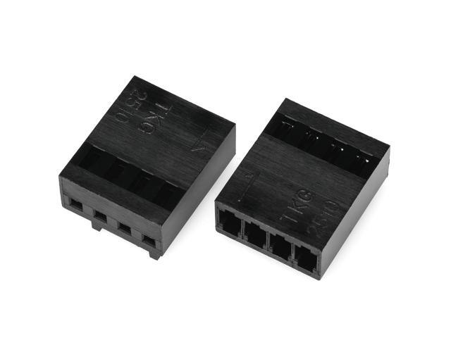 CRJ Female 4-Pin (3+1) PWM PC Fan 2.54mm Housing and Crimp Connector Set (10-Pack)