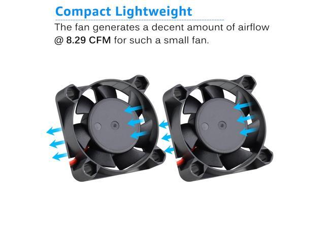 GDSTIME 2Pcs 40mm Fan 24V, Dual Ball Bearing 40x40x10mm Brushless DC Cooling Fan 2 Pin