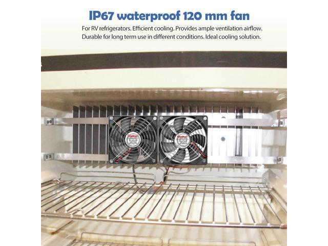 Wathai 120mm x 25mm 12V Waterproof Fan Dual Ball High Preformance for Outdoor Electronic Equipment Cabinet or DIY Cooling Ventilation Exhaust...