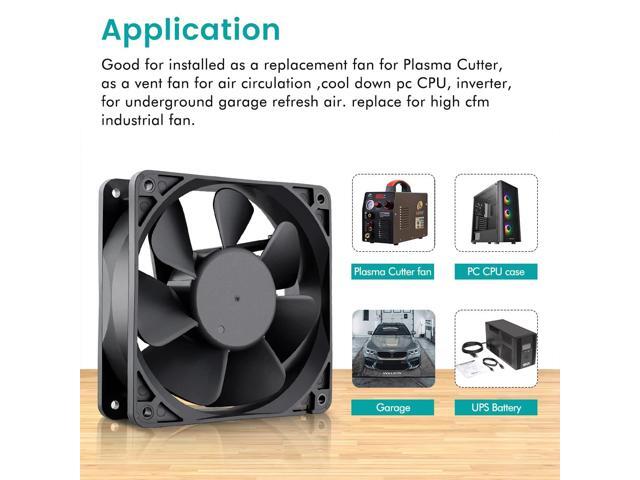 Wathai 120x120x38mm 120mm 24V 2Pin Brushless DC Industrial Cooling Case Fan