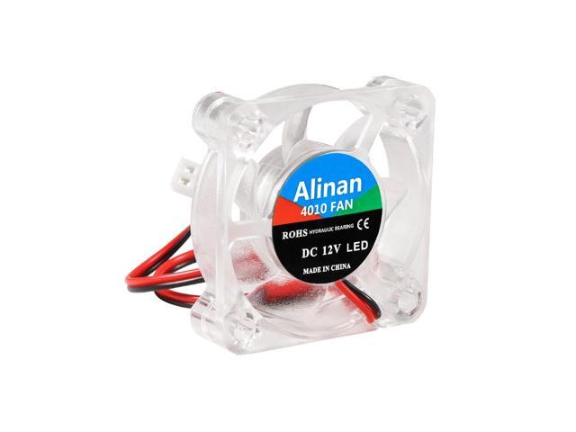 6pcs 4010 12V Color LED Mini Brushless Cooling Fan Transparent 40 * 40 * 10MM 0.05A for 3D Printer, PC, Case, CPU