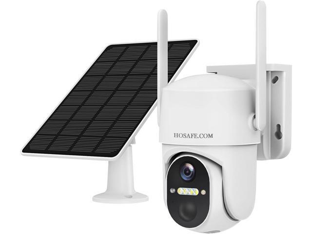 Solar Security Cameras Wireless Outdoor Battery Powered, Pan Tilt WiFi Camera for Home Security, 2K HD Video Surveillance Color Night Vision, 2 Way...
