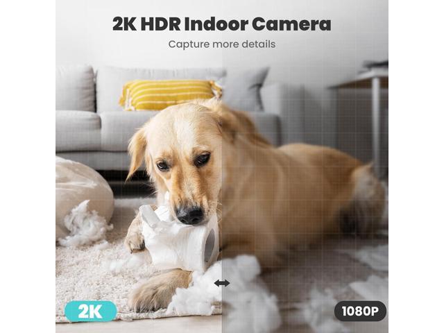 litokam 2K Indoor Security Camera, 360° Cameras for Home Security Indoor with Motion Detection, Pet Cam with Phone App, Baby Monitor-Night Vision