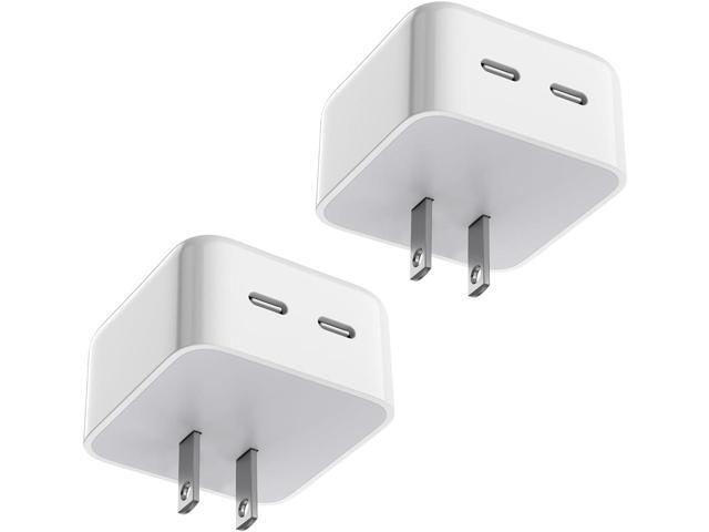 Fast iPhone 15 Charger Block, 2 Pack 40W Dual USB C Wall Charger PD Fast Charging Block Type C Foldable Charger Power Adapter Plug Box Apple...