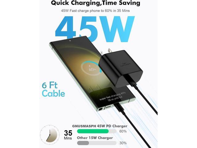 45W Samsung Super Fast Charger Type C 2 Pack for Samsung Galaxy S23 Ultra Charger S22 Ultra Charger S23/S23+/S22/S22+/S21/S20,Z Fold 4/Z Flip...