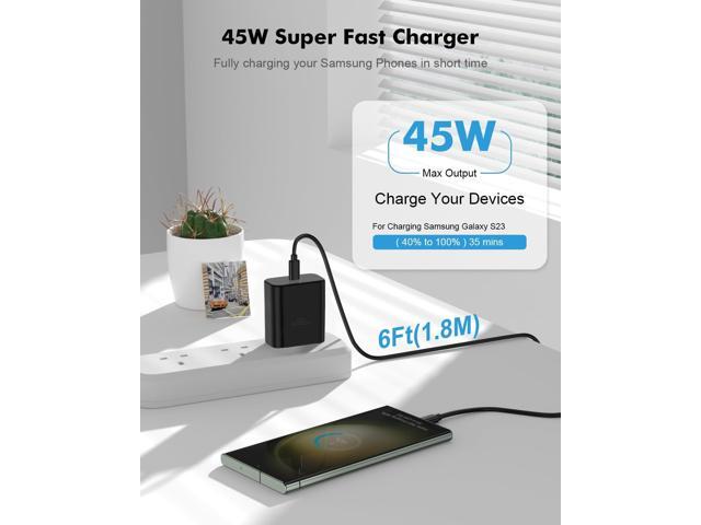 45W Samsung Super Fast Charger Type C 2 Pack for Samsung Galaxy S23 Ultra Charger S22 Ultra Charger S23/S23+/S22/S22+/S21/S20,Z Fold 4/Z Flip...
