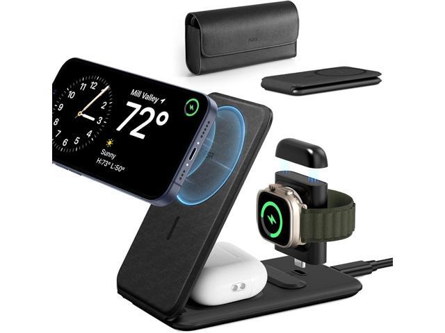 ESR 3 in 1 Charger for Magsafe, Travel Charger Stand for Magsafe, Made for Apple Watch Certified, Foldable Charging Station Compatible with Magsafe...