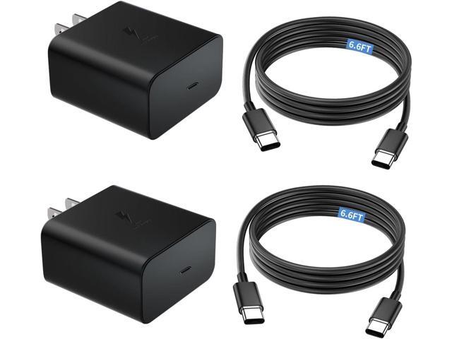 2Pack 45W USB C Super Fast Charger, Android Phone Wall Charger Fast Charging with 6.6FT USB Type C Cable for Samsung Galaxy S24 S23 Ultra/S23+/S22...