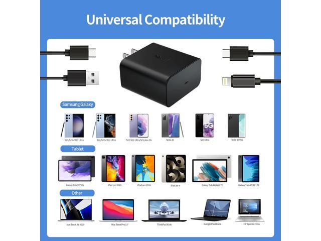 2Pack 45W USB C Super Fast Charger, Android Phone Wall Charger Fast Charging with 6.6FT USB Type C Cable for Samsung Galaxy S24 S23 Ultra/S23+/S22...