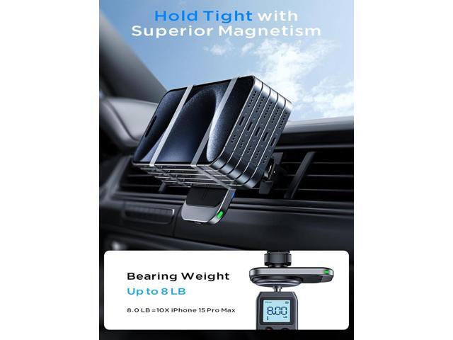 Hinyx for MagSafe Car Mount Charger, 15W Magnetic Wireless Car Charger Vent Dash Charging Phone Holder Mount for iPhone 15 14 13 12 11 Pro Max Plus...