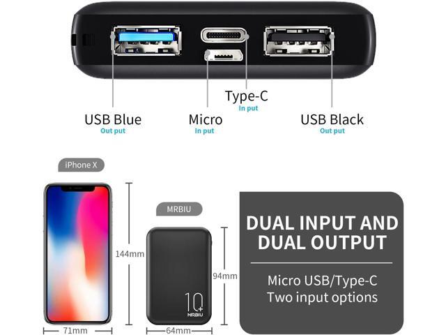 5v 2a Heated Vest Battery Pack,Micro Power Bank 10000mah for Heated Jacket,Dual USB LCD Display Portable Charger,External Battery for iPhone,...
