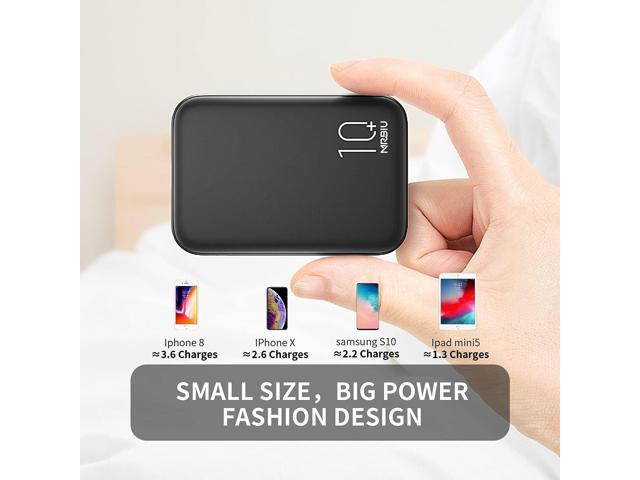 5v 2a Heated Vest Battery Pack,Micro Power Bank 10000mah for Heated Jacket,Dual USB LCD Display Portable Charger,External Battery for iPhone,...