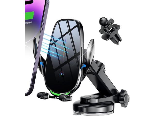 Wireless Car Charger, 15W Fast Wireless Charger for car Auto-Clamping, fit for iPhone 15 14 13 12 11 Pro Max Xs, Samsung Galaxy S23 Ultra S22 S21...