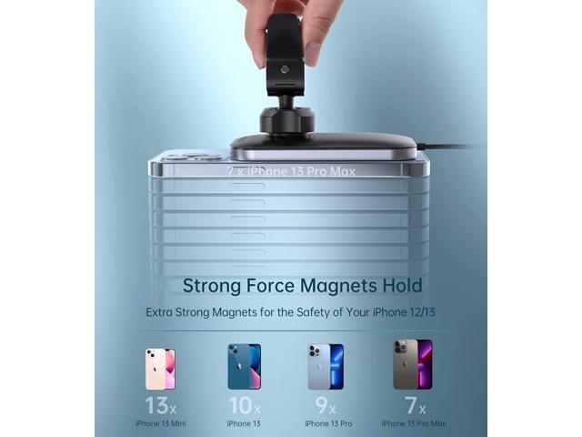 for MagSafe Car Mount Charger With Adapter, Magnetic Wireless Charger for Car Vent [2024 Upgraded Magnet] 360° Rotation iPhone Car Charger...