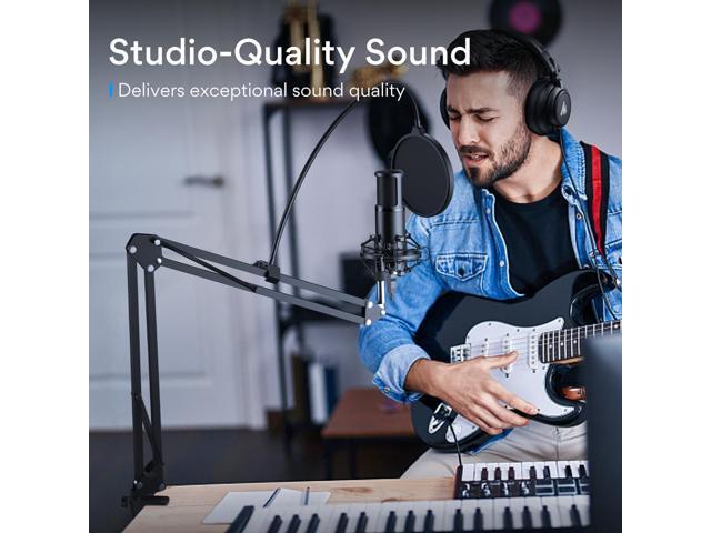 MAONO USB Microphone, Professional Condenser Computer PC Mic with One-Touch Mute, Gain Control for Podcast, Recording, Gaming, Streaming, Zoom...