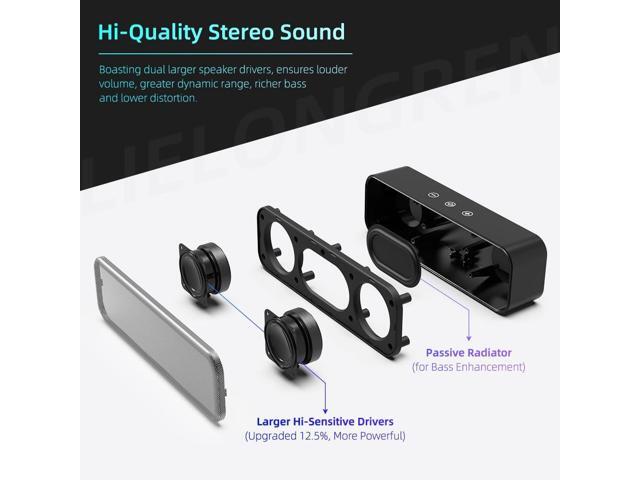 LIELONGREN [Newer] USB Computer Speakers for Desktop, Laptop Speaker, PC Speaker, Small Computer Soundbar with Hi-Quality Sound, Loud Volume, Rich...