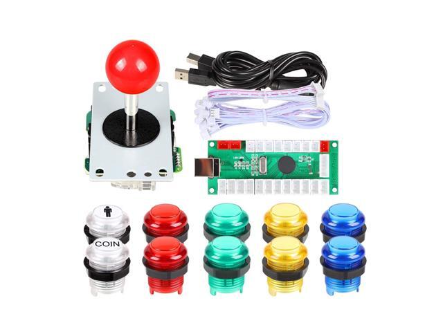 EG STARTS Arcade Buttons 1 Player DIY Kit Joystick 5V LED Arcade Button for Arcade Stick PC Games Mame Raspberry pi