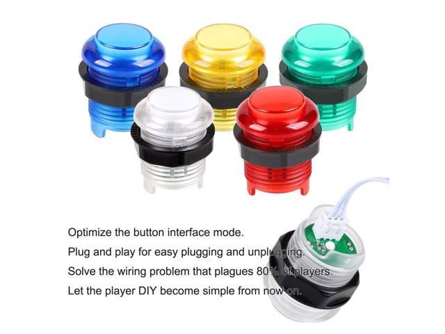 EG STARTS Arcade Buttons 1 Player DIY Kit Joystick 5V LED Arcade Button for Arcade Stick PC Games Mame Raspberry pi