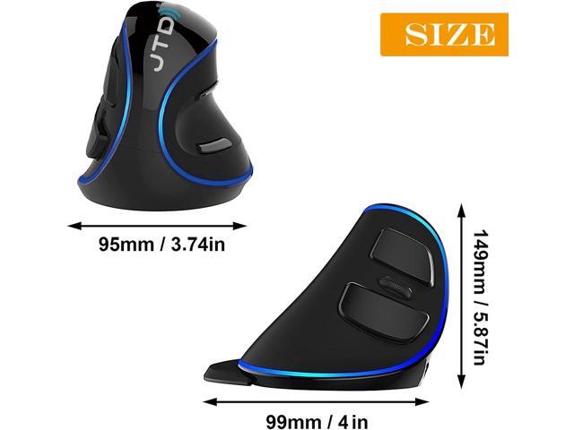 J-Tech Digital Wired Ergonomic Vertical USB Mouse with Adjustable Sensitivity (600/1000/1600 DPI), Scroll Endurance, Removable Palm Rest & Thumb...