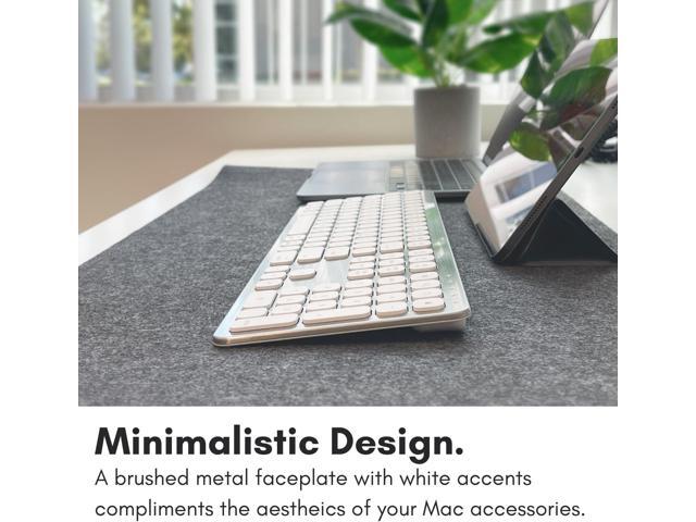 Macally Premium Bluetooth Keyboard for Mac - Compatible Apple Keyboard with Numeric Keypad - Multi Device Wireless Keyboard for MacBook Pro/Air,...