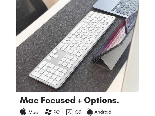 Macally Premium Bluetooth Keyboard for Mac - Compatible Apple Keyboard with Numeric Keypad - Multi Device Wireless for MacBook Pro/Air, Mac mini...