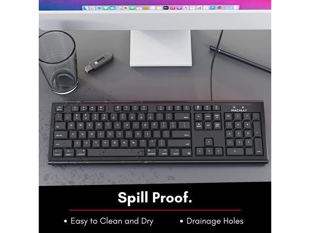 Macally Full Size Wired Mac Keyboard - Compatible with All Macs with USB Port - Wired Keyboard for Mac Mini / Pro, Macbook Pro/Air, iMac with...