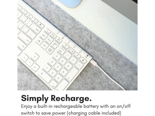 Macally Wireless Bluetooth Keyboard for Mac or Windows PC - Compatible Apple Keyboard Rechargeable - Multi-Device Keyboard, Up to 3 Devices with...