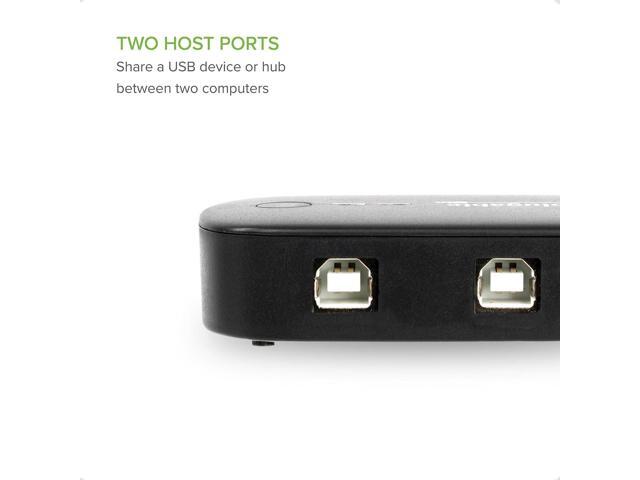 Plugable USB 2.0 Sharing Switch for One-Button USB Device Port Sharing Between Two Computers (A/B Dual Computer Switch)