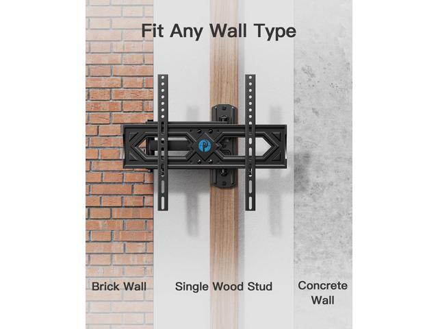 Pipishell Full Motion TV Wall Mount for 26-60 Inch Flat Curved TVs, Heavy Duty Single Articulating Arms TV Bracket Up to VESA 400x400mm and 77lbs,...