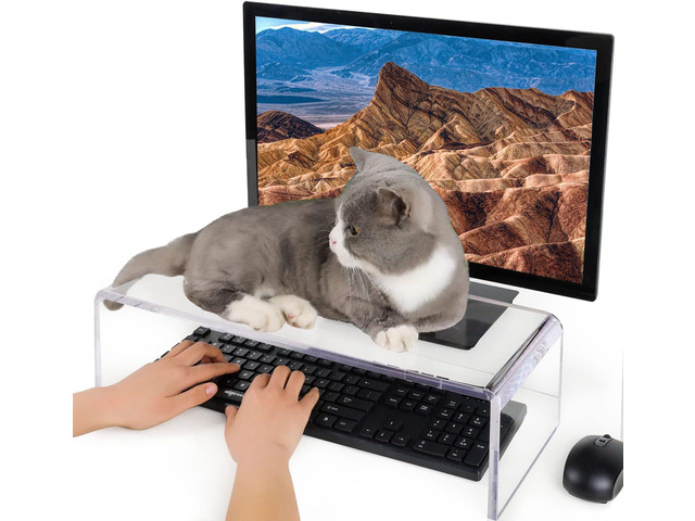 Anti-Cat keyboard cover, laptop keyboard covers cat proof, clear keyboard protector, PC Desk Stand for Keyboard Storage acrylic Monitor Stand Riser...