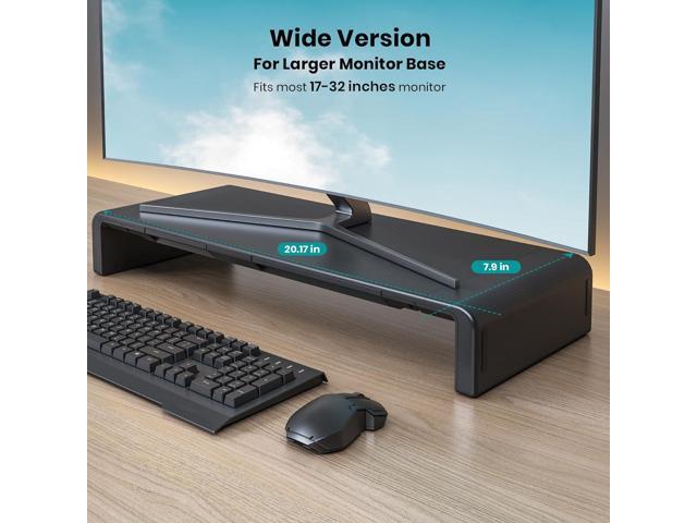 Monitor Stand Riser, Klearlook Foldable Computer Monitor Riser,Height Adjustable Computer Stand, Desk Shelf Riser with Storage Drawer & Tablet...