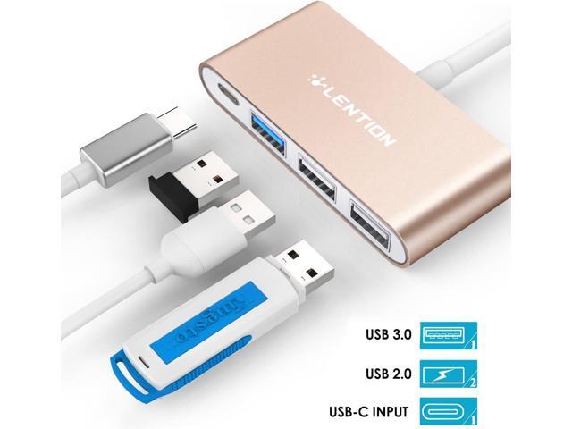LENTION 4-in-1 USB-C Hub with Type C, USB 3.0, USB 2.0 Compatible 2023-2016 MacBook Pro 13/14/15/16, New Mac Air/Surface, ChromeBook, More,...
