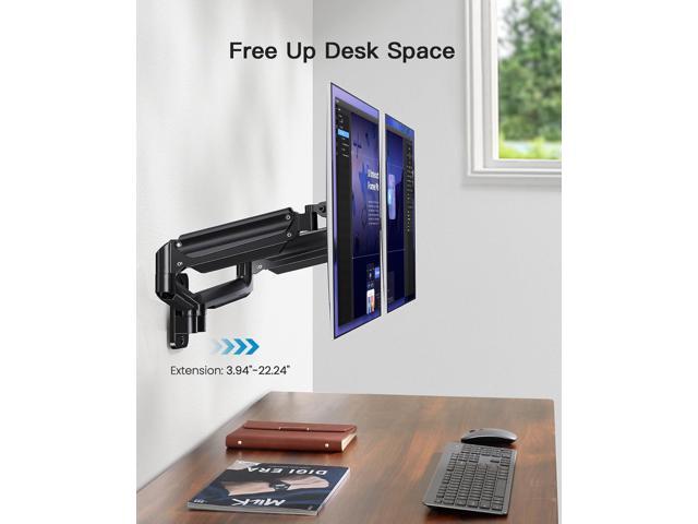 HUANUO Dual Monitor Wall Mount for 17 to 32 Inch Screen, Wall Mount Monitor Arm for 2 Monitors, Each Holds Up to 17.6lbs, Full Motion Wall Monitor...