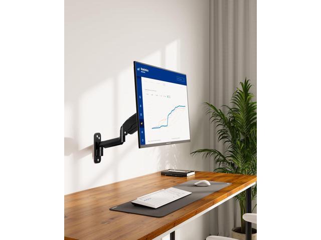 MOUNT PRO Single Monitor Wall Mount for 13 to 32 Inch Computer Screens, Gas Spring Arm Holds Up to 17.6lbs, Full Motion Adjustable,VESA Mount...