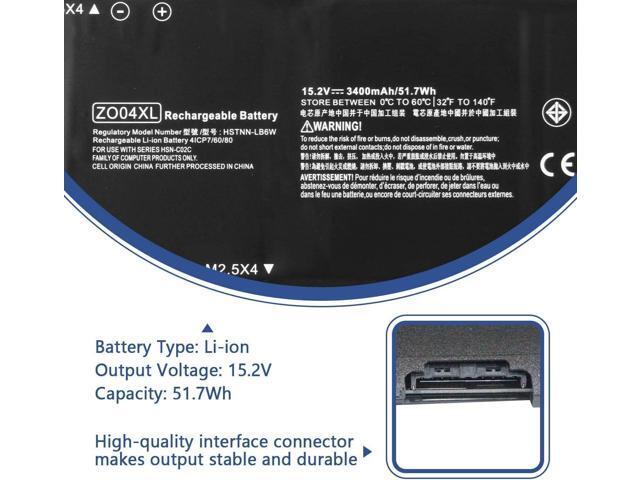 ANTIEE ZO04XL Laptop Battery Replacement for HP ZBook Studio G3 G4 Mobile Workstation ZO04 ZO06 ZO06XL 808396-421 808450-001 808450-002 HSTNN-CS8C...