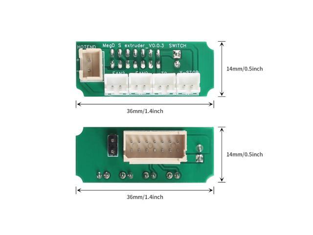 FYSETC Anycubi Hot End Replacement Part - MegaS Pro Extruder Transfer PCB Board with BL Touch Jack - 3D Printer J-Head Hotend Accessory: Easy...