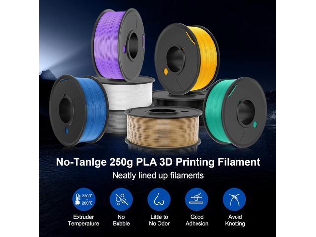 SUNLU 3D Printer Filament, Neatly Wound 250G Spool PLA Filament Bundle, 1.75mm PLA Filament Muticolor, High Compatiblity, 8 Rolls,...