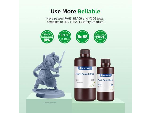 ANYCUBIC 3D Printer Resin with Low Odor and Safety, 405nm UV Plant-Based Rapid Resin with High Precision and Quick Curing for LCD 3D Printing...