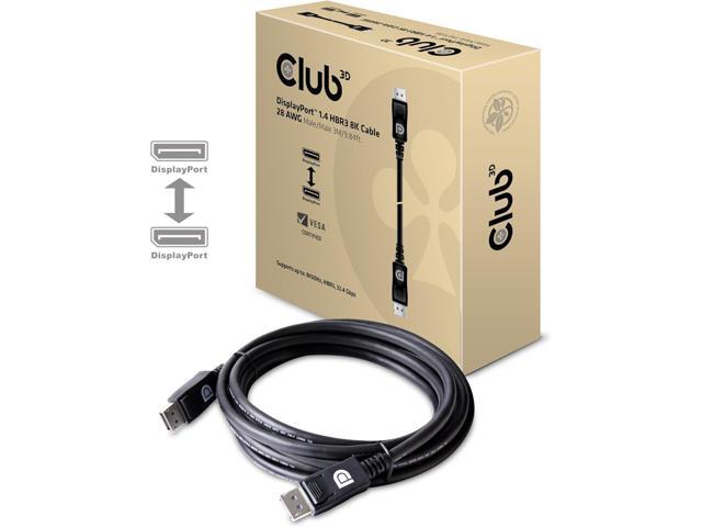 Club3D CAC-1060 VESA Certified DisplayPort to DisplayPort 1.4/Hbr3 M/M Cable DP 1.4 8K 60Hz 3m- 9.84ft