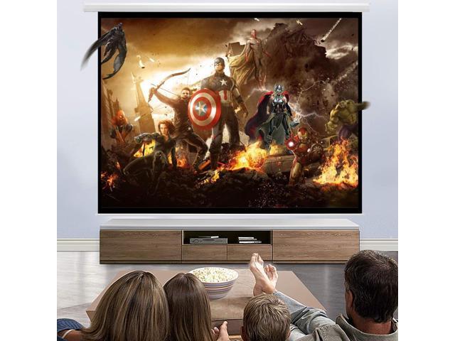 YODOLLA 120 inch Projector Screen Motorized,4:3 HD Retractable Electric Projector Screen 4K 3D Wall Mounted Ceiling Automatic Projection Screen...