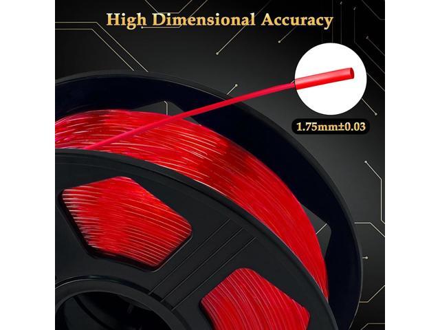 YOYI YOYI 3D Printer Filament, 95A TPU Filament 1.75mm, Flexible Filament, 0.8KG Spool,Dimensional Accuracy +/- 0.03 mm, Soft TPU Filaments of High...
