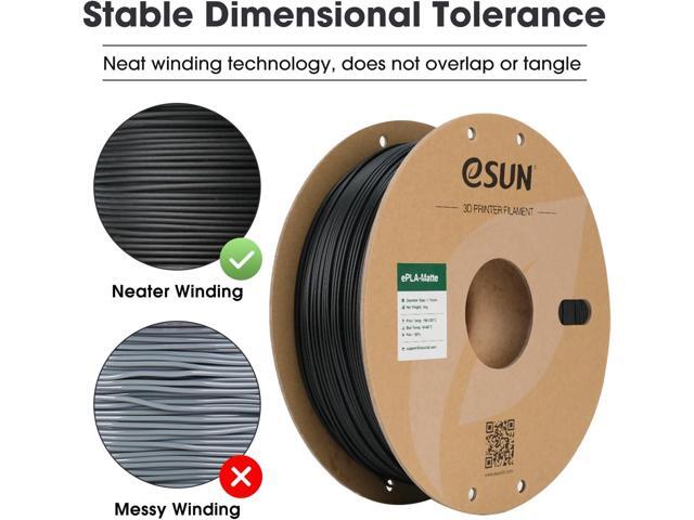 eSUN Upgraded Matte PLA Filament 1.75mm, Excellent Adhesion Matte 3D Printer PLA Filament, 1KG Spool 3D Printing Filament for 3D Printers, Paper...