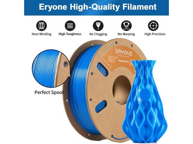 ERYONE PETG Filament for 3D Printer, 1.75mm +/-0.03mm, 1kg(2.2LBS)/Spool, Blue