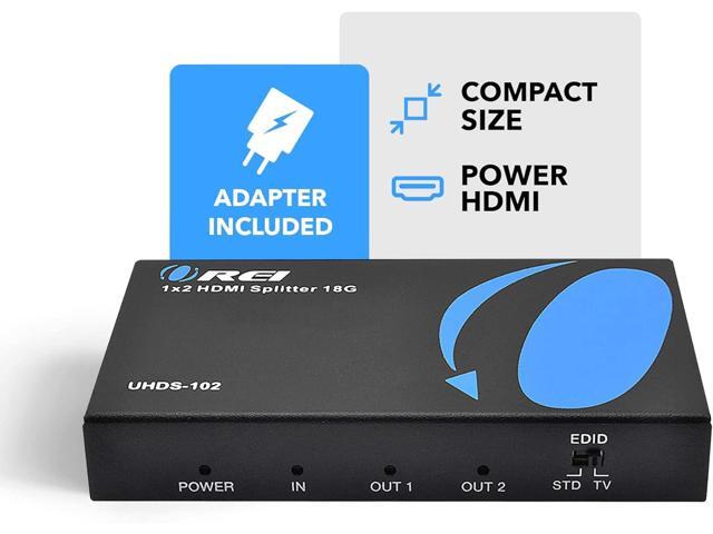 UltraHD 4K @ 60 Hz 1 X 2 HDMI Splitter 1 in 2 Out 2 Port 2: 8-Bit - HDMI 2.0, HDCP 2.0, 18 Gbps, EDID, Duplicate / Mirror 4K Screens - UHDS-102