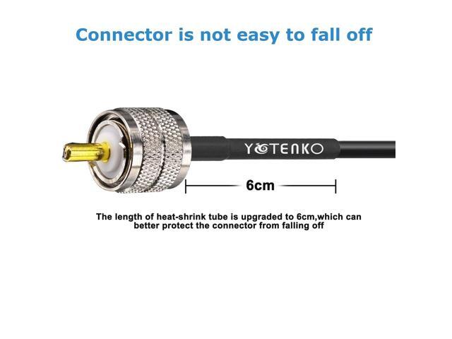 RG58 Coaxial Cable 49.2ft, CB Coax Cable, UHF PL259 Male to Male Cable 50 Ohm Coax Low Loss for HF VHF CB Radio, Ham Radio, SWR Meter, Scanner,...