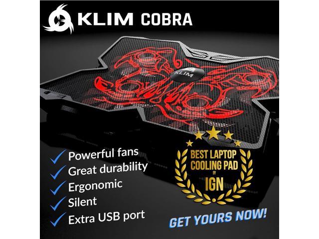 KLIM Wind Laptop Cooling Pad - More Than 500,000 Units Sold - New 2024 - Powerful Rapid Action Laptop Cooler - Laptop Stand with 4 Cooling Fans - 2...