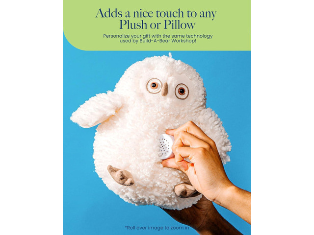 Multi-Message Voice Recorder for Plush Toy, Stuffed Bear Toy, Baby Doll Toy,and Pillow (60 Sec - 1 Pack)