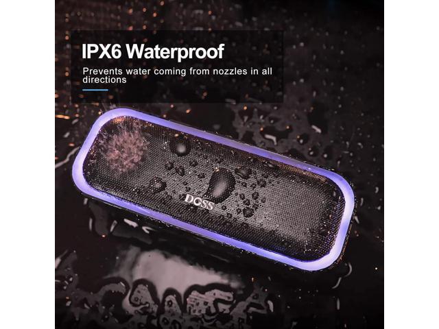 DOSS SoundBox Pro Bluetooth Speaker with 20W Stereo Sound, Active Extra Bass, IPX6 Waterproof, Bluetooth 5.0, TWS Pairing, Multi-Colors Lights, 20...
