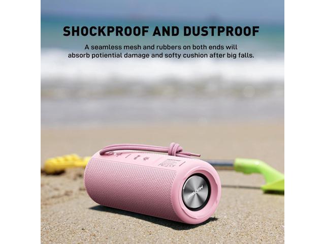 MIATONE Outdoor Portable Bluetooth Speakers Wireless Speaker Waterproof - Pink